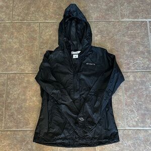 Columbia Women's Black Hooded Rain Jacket